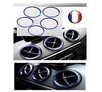 Cercle anneau bleu bague buse grille de ventilation aération M-STYLE-B sport LOT DE 5 ANNEAUX BLEU cerclage des grilles d'aération NOUI.NASS