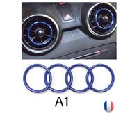 Cercle Anneau Pour Audi A1 Bleu Bague Buse Grille De Ventilation Aération Sport Lot De 4 Anneaux Cerclage Grilles D'aération