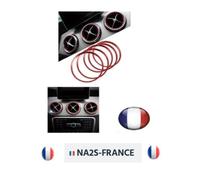 Cercle anneau POUR MERCEDES l’authentique produit ""NA2S-FRANCE"" rouge bague buse grille ventilation aération LOT DE 5 ANNEAUX