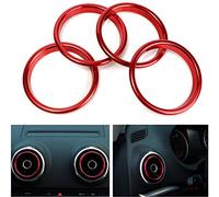Cercle anneau rouge bague buse grille de ventilation aération 3-A-R sport LOT DE 4 ANNEAUX ROUGES cerclage des grilles d'aération