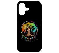 Cercle Aquarelle coloré Tree Life is Really Good Tree Art Coque pour iPhone 17