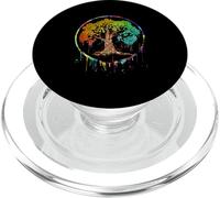 Cercle Aquarelle coloré Tree Life is Really Good Tree Art PopSockets PopGrip pour MagSafe