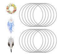 Cercle Attrape Reve, 10 Pièces Cercle Metal de 15cm Anneau Attrape Reve Cercle Decoration, Attrapes Rêves Anneaux en Métal Le Cercle de Fer pour Capteurs de Rêves Mariage