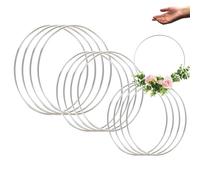 Cercle Attrape Reve Cerceau,Anneaux Métalliques pour Couronne,12PC (20/25/30CM)Anneau Attrapeur de Rêves,Cercles Floraux en Métal en métal pour Cerceau Floral DIY,Couronne de Mariage,Guirlande de Noël