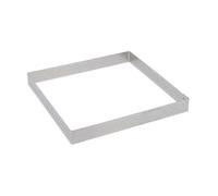 CERCLE CARRE PERFORE INOX L 8 CM HT 2