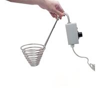 Cercle chauffant en acier inoxydable chauffe-miel réglable chauffage électrique pour ruche filtre miel cristallisé, outils d'extraction cuve de stockage fondoir à cire seau suspendu fondoir à miel en