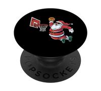 Cercle de Basket-Ball Père Noël Dunking pour Hommes, garçons et Enfants PopSockets PopGrip Adhésif