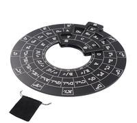 Cercle de cinquième roue - Outil d'apprentissage de la théorie musicale en d'aluminium | Tableau des degrés d'accords et roue de transposition, aide à la théorie musicale pour les musiciens