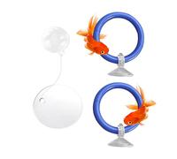 Cercle De Distribution De Nourriture D'aquarium - Nourrisseur Flottant Rond - Avec Ventouse Puissante Et Anneaux Flottants Pour Aquarium,Pour Tortue Guppy Entraînement Décoration Pour Vacances Exercic