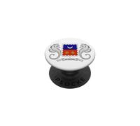 Cercle de Drapeau Mayotte PopSockets PopGrip Adhésif