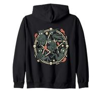 Cercle Démoniaque Occulte Crânes Art Horreur Sweat à Capuche