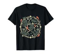 Cercle Démoniaque Occulte Crânes Art Horreur T-Shirt