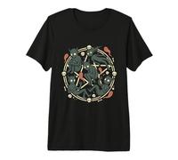 Cercle Démoniaque Occulte Crânes Art Horreur T-Shirt Haut de Gamme
