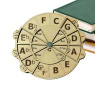 Cercle des Fifths Wheel - Bois | Guitare Music Theory Disc Circle Of Fifths | Outil de mélodie multifonction en bois finement poli | Outil d' de mélodie pour l'apprentissage de la musique et la