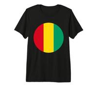 Cercle du Drapeau de la Guinée T-Shirt Haut de Gamme