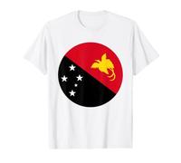 Cercle du Drapeau de la Papouasie-Nouvelle-Guinée T-Shirt Graphique avec Valeur