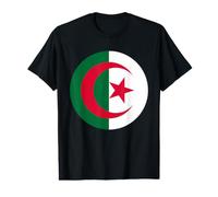 Cercle du Drapeau de l'Algérie T-Shirt Graphique avec Valeur
