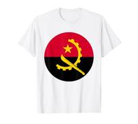 Cercle du Drapeau de l'Angola T-Shirt Graphique avec Valeur