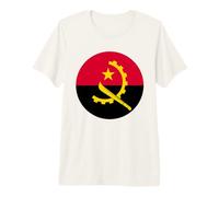 Cercle du Drapeau de l'Angola T-Shirt Haut de Gamme