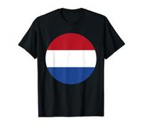 Cercle du Drapeau des Pays-Bas T-Shirt Graphique avec Valeur