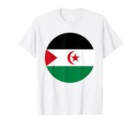 Cercle du Drapeau du Sahara Occidental T-Shirt Graphique avec Valeur