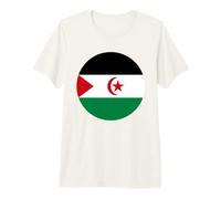 Cercle du Drapeau du Sahara Occidental T-Shirt Haut de Gamme