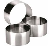 Ibili Anneau à pâtisserie en acier inoxydable, forme ronde, argenté, 5 x 4,5 cm