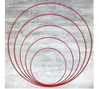 Cercle en métal - LEALOO - Lot de 5 - Rouge - Ø 30 à 70 cm - Pour mobiles et abat-jours