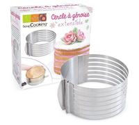 Cercle extensible en inox pour génoise - 16 à 20 cm Multicolore G