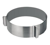 Cercle extensible - LACOR - Modèle inox - Diamètre 16 à 30 cm - Hauteur 7 cm - Démoulage facile