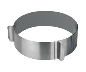 Cercle extensible - LACOR - Modèle inox - Diamètre 16 à 30 cm - Hauteur 7 cm - Démoulage facile