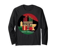 Cercle Happy Kwanzaa Kwanza Noël Africain noël Manche Longue