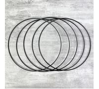 Cercle métallique - LEALOO - Lot de 5 - Noir - 20 cm - Utilisation intérieure