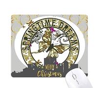 cercle papillon lettre printemps la nuit de noël, tapis de souris en caoutchouc