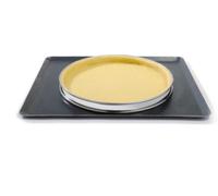 De Buyer - Cercle à tarte rond en inox à bord roulé - 24 x 2 cm - Surface Lisse, Démoulage Facile, Pour des Résultats Sans Défaut et Délicieux, Argent