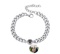 Cercle personnalisé Projection Photo Bracelets avec image à l'intérieur Photo Projection Couples Bracelet Je t'aime Cadeaux pour les mères Jour d'anniversaire Saint Valentin Anniversaire,Style 8