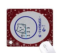 cercle problème de maths cat illustration tapis de souris en hiver flocon de neige