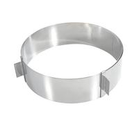 Cercle réglable inox - de 160 à 280 mm diamètre - hauteur 60 mm