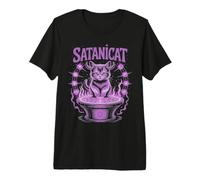 Cercle rituel Satanicat Diable Occulte Gothique Satanicat T-Shirt Haut de Gamme