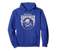 Cercle Skelly Officiel Social Distortion Sweat à Capuche, Unisexe pour Adultes, Bleu Royal, M