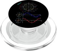 Cercle Unique avec pi, Sinus et cosinus pour Les Fans de mathématiques et de Physique PopSockets PopGrip pour MagSafe