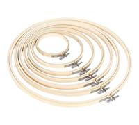 Cercles À Broder En Bambou, Cercle Rond De Point De Croix De 8 À 30cm Pour Broderie Et Point De Croix 8 cm 1 pièces,10 cm 1 pièces,13 cm 1 pièces,15 cm 1 pièces,18 cm 1 pièces,20 cm 1 pièces,23 cm 1 p