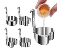 Cercles À Œufs Pour Grill | Accessoire de Cuisson pour Préparation d'Œufs | 5 Pièces Acier Inoxydable Accessoires de Cuisine pour Petit-Déjeuner Omelette Pancake Burger Flapjack Muffins Anglais Crumpe