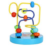 Cercles Autour de Perles Puzzle Mini Rond en Bois Jouet d'apprentissage précoce Fournitures Scolaires éducatives pour Enfants Enfants Parents Bois Acier 10,6 cm 4,2 Pouces