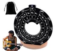 Cercles de cinquième roue de guitare, disque de théorie musicale avec support de support, roue d'accords, apprentissage précis, idéal pour les débutants et les musiciens professionnels pour une