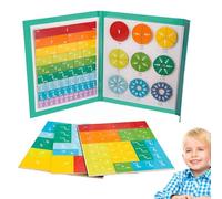 Cercles de Fractions magnétiques - Ensemble d'apprentissage de Puzzle mathématique à Code Couleur - Aide à l'enseignement éducatif - Kit de Manipulation mathématique visuelle Durable | Utilisation de
