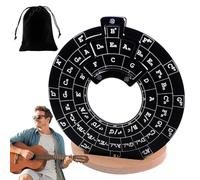 Cercles de guitare de cinquième roue, roue d'd'outil de mélodie en d'aluminium | Disque de théorie musicale pour guitare à d's avec support,Cercles de quintes faciles à lire pour les musiciens et