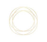 Cercles décoratifs - GRAINE CREATIVE - Lot de 4 - Bambou - Ø 35 cm - Multicolore