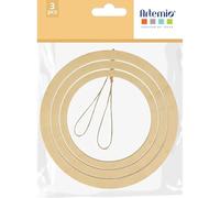 Cercles en bois à suspendre - 10 à 14 cm - 3 pcs