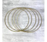 Cercles en métal - LEALOO - Lot de 5 - Doré - 20 cm - Pour abat-jour et attrape-rêves